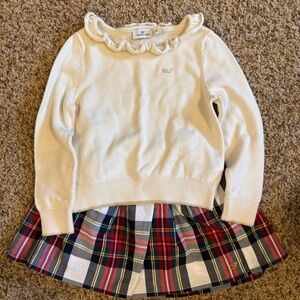 Vineyard Vines Sweater and Plaid Skirt Set